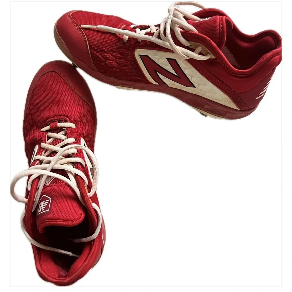 New Balance L3000TR4 Men's METAL Baseball Cleats RED WHITE Size 10 - Picture 6 of 6